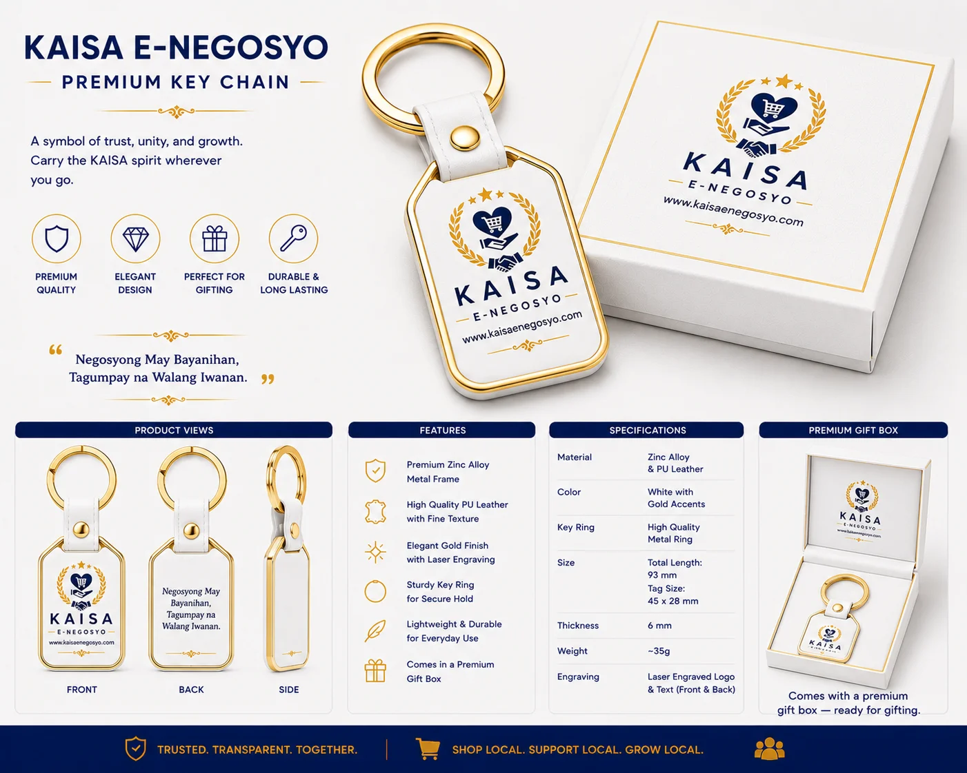 KAISA Key Chain (White)