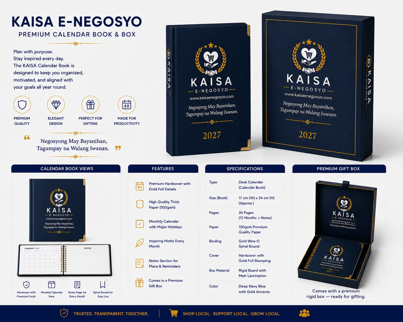 KAISA Calendar Book with Box 2027