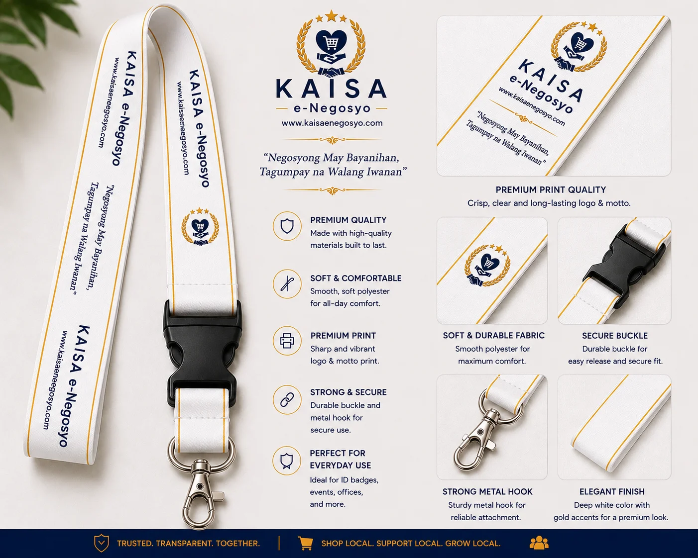 KAISA ID Lace Lanyard (White)