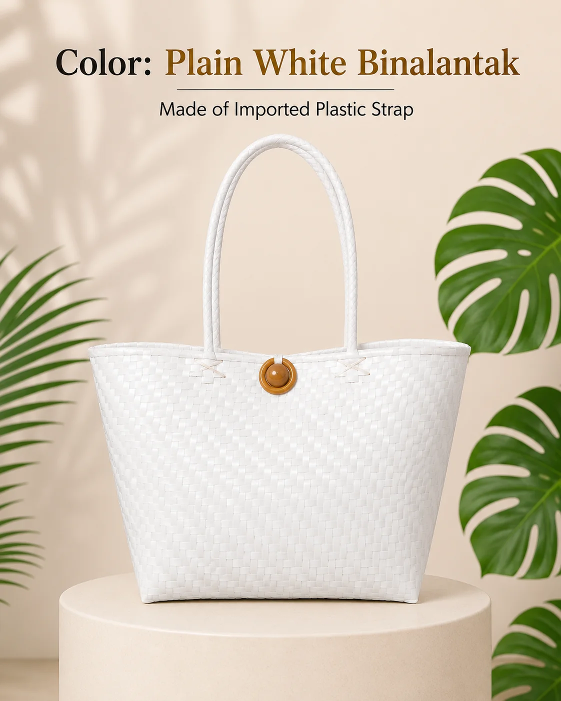 Fashion Bayong (Plain White Binalantak)